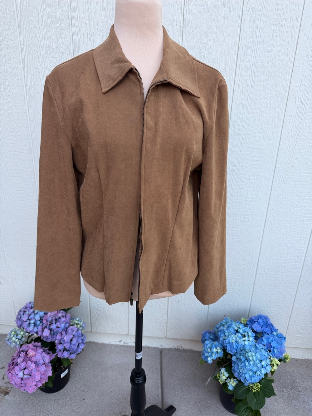 Briggs New York Tan Zip-Front Jacket